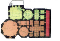 Architectural plan of Bey Hamam in Thessaloniki dated 1444