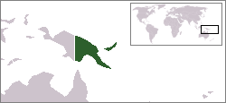 Location of Papua New Guinea