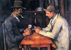 The Cardplayers, an iconic work by Cézanne (1892).