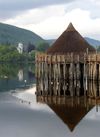 Reconstructed crannog on Loch Tay