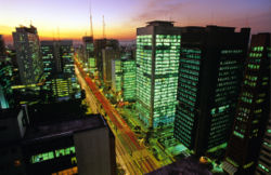 Avenida Paulista at dusk