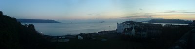 Looking towards the sea, from Cliff Road near the Hoe