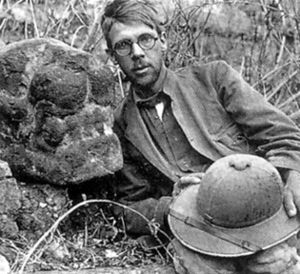 Photo taken c. 1912 of Sylvanus G. Morley at the Maya site of Copán, in Honduras