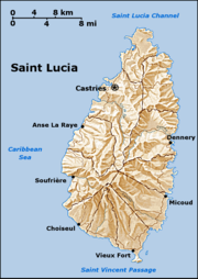 Map of Saint Lucia