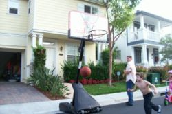 Kids playing basketball