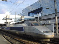 A TGV train in Rennes, in Brittany.