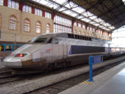 A Réseau-class 2nd-generation TGV train at Marseille St-Charles station.