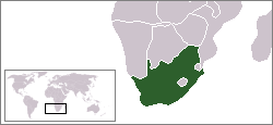 Location of South Africa