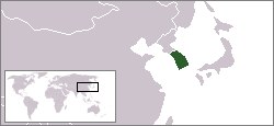 Location of South Korea