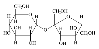 Sucrose, a disaccharide of glucose (left); and fructose, important molecules in the body.