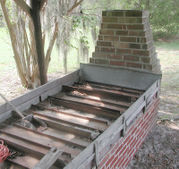 Evaporator with baffled pan and foam dipper for making ribbon cane syrup. Three Rivers Historical Society Museum at Browntown, South Carolina