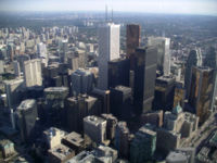 Skyscrapers in Toronto's Financial District.