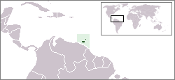 Location of Trinidad and Tobago