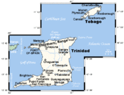 Map of Trinidad and Tobago