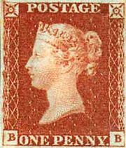 A likeness of Queen Victoria appears on the widely circulated 1841 Penny Red postage stamp