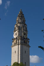 Clock tower of Cardiff City Hall