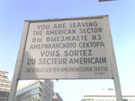 The Cold War border sign at Checkpoint Charlie 