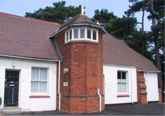 Two cottages in the stable yard at Bletchley Park. Turing worked here from 1939–1940 until he moved to Hut 8.