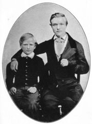Andrew, aged 16, with brother Thomas