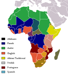 Many African countries today have more than one "official language".