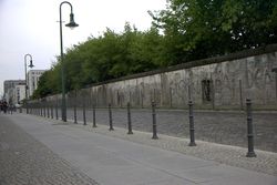 Remnant of the Berlin Wall near Potsdamer Platz, June 2003.