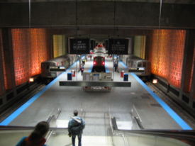 CTA Blue Line station at O'Hare Airport