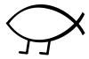 The Darwin fish is a parody of the ichthys, a symbol often used to self-identify Christians and sometimes creationists.