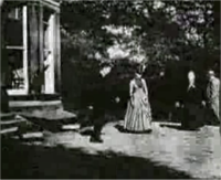 A frame from Roundhay Garden Scene, the world's first motion picture by Louis Le Prince, 1888