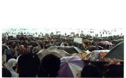 Immersion of Ganesh murti at Chowpatty Beach, Mumbai