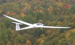 Duo Discus T flying over the ridges of Pennsylvania USA.