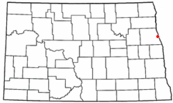 Location in North Dakota