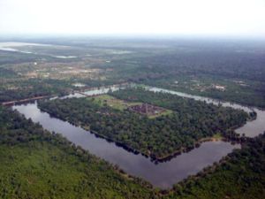 Aerial view of Angkor Wat