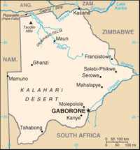 Map of Botswana