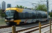 A Hiawatha Line vehicle in Minneapolis