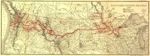 Map of Northern Pacific's route circa 1900.