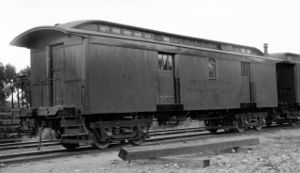 Virginia and Truckee Railroad #13, a "shorty" RPO photographed at Reno, Nevada on August 3, 1935.