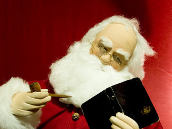 A Santa Claus doll.