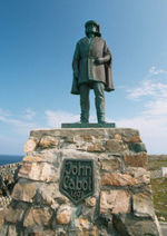 Statue of John Cabot in Newfoundland, England's first overseas colony .