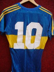 Maradona's Boca 1981 match-worn shirt, in his first season with his favourite team that he led to win the Argentine Apertura Metropolitan league