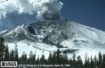 USGS photo showing a pre-avalanche eruption on April 10.