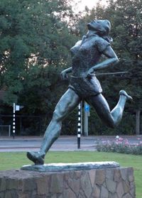 Statue of Fanny Blankers-Koen in Rotterdam