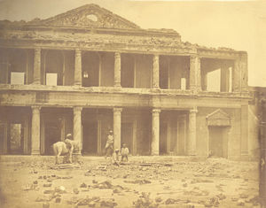 Interior of the Secundra Bagh after the slaughter of 2,000 rebels by the 93rd Highlanders and 4th Punjab Regt.