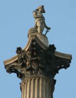 Nelson's Column in Trafalgar Square.