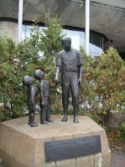 Statue at Montreal's Olympic Stadium