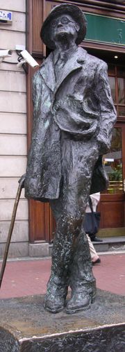 Statue of James Joyce on North Earl Street, Dublin.