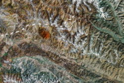 One of the major Indian operations was the recapture of Tiger Hill. Shown here is the Kargil-Drass region. The highlighted area marks Tiger Hill.