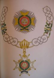 The insignia of a Knight Grand Cross of the military division of the order.