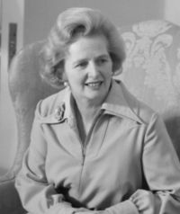 Margaret Thatcher is the only woman who has ever served as British Prime Minister, holding the office from 1979 to 1990. Photographed 18 September 1975.