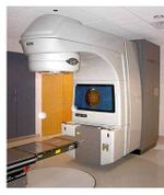 External beam radiation therapy for prostate cancer is delivered by a linear accelerator, such as this one.