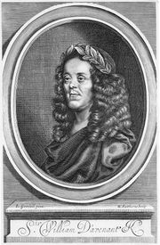 William D'Avenant, operator of the first playhouse opened after the Restoration, was also a playwright and an epic poet.